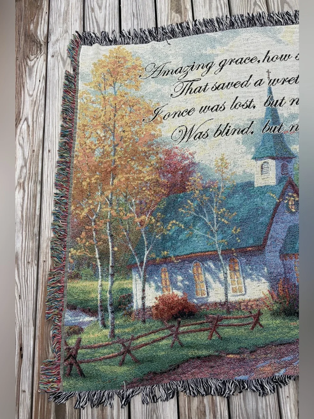 Thomas Kinkade Tapestry Throw Blanket 